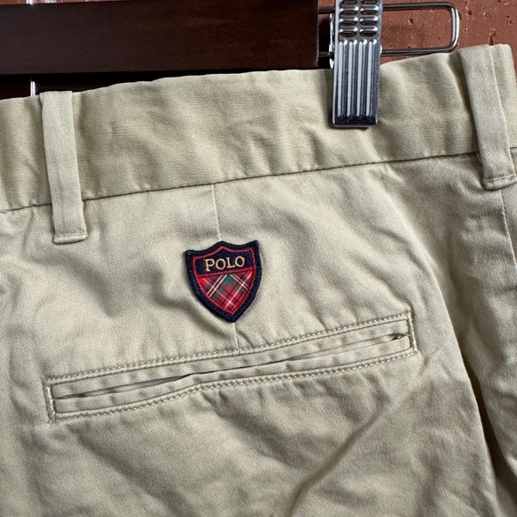 Polo Golf Ralph Lauren Khaki Stretch Twill Shorts Classic Fit | Shield Logo - Picture 3 of 5